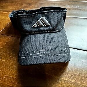 Adidas Black visor with gray logo